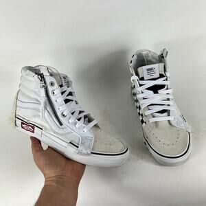 Vans SK8-Hi Cap LX Reissue Sneaker Women 8 White Lace Up Skateboard Shoes 721454